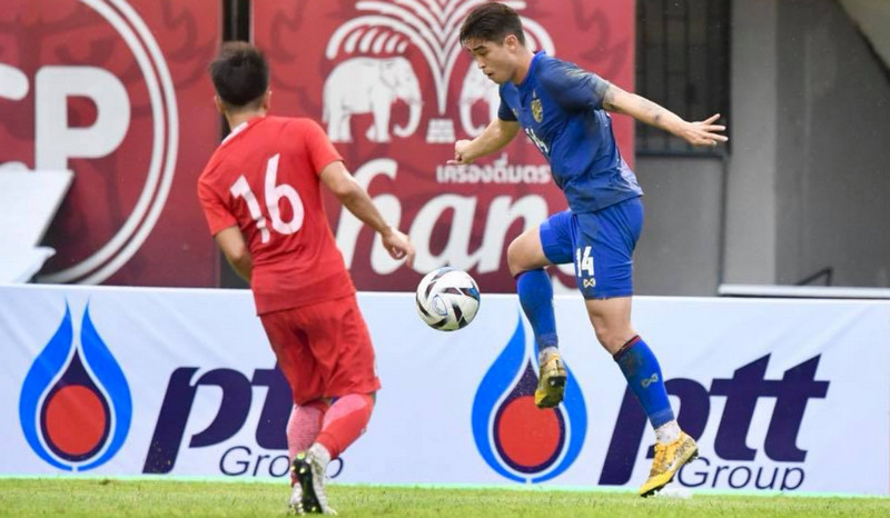 ทีมชาติไทย ชุดปรีโอลิมปิกอุ่นเครื่อง เฉือน ฮ่องกง U23 1-0