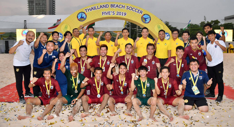 ชายหาดไทยชนะโอมาน 6-1 ได้รองแชมป์ "THAILAND BEACH SOCCER FIVE'S 2019"