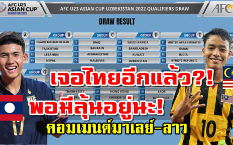 คอมเมนต์มาเลเซีย-ลาวหลังได้อยู่ในกลุ่มเดียวกับไทย ศึก AFC U23