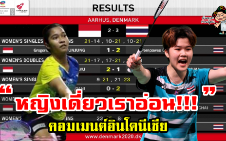 คอมเมนต์ชาวอินโดหลังทีมอินโดนีเซียแพ้ไทย 2-3 ศึกอูเบอร์ คัพ2020