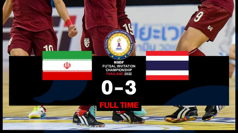โต๊ะเล็กช้างศึกไล่ยำอิหร่าน 3-0 คว้าแชมป์ NSDF Futsal​ Invitation​ 2022