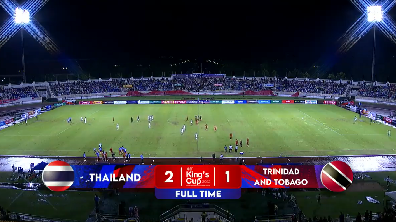 ทีมชาติไทยเฉือนตรินิแดด 2-1 จบอันดับ 3 ศึกคิงส์ คัพ 2022