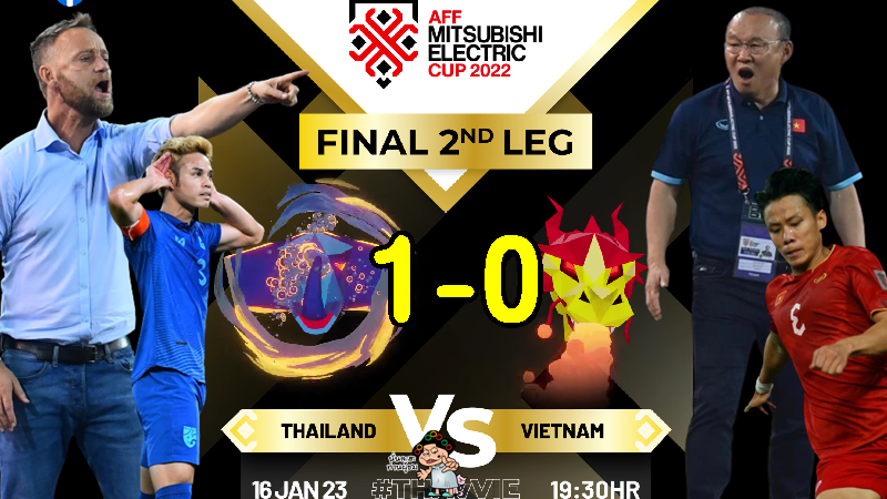 ทีมชาติไทยชนะเวียดนาม 1-0 สกอร์รวม 3-2 คว้าแชมป์อาเซียนสมัยที่ 7