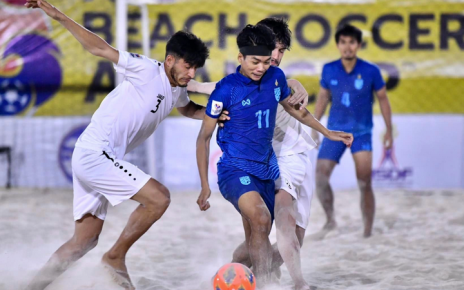 ฟุตบอลชายหาดไทย เฉือน อัฟกานิสถาน 5-4 ลุ้นเข้ารอบต่อเกมสุดท้าย