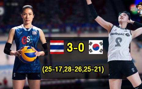 ทีมสาวไทยอัดเกาหลี 3 เซตรวด ศึกวอลเลย์บอลหญิง VNL 2023