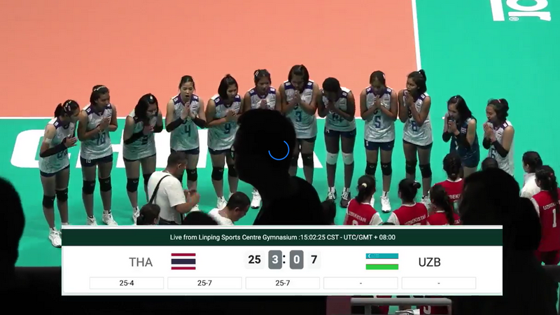 ทีมยุวชนหญิงไทยอัดอุซเบกิสถาน 3-0 เซต ศึก U16 วอลเลย์บอลหญิงชิงแชมป์เอเชีย 2023