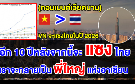 คอมเมนต์ชาวเวียดนามลั่น ปี 2026 GDP ของเวียดนามจะแซงหน้าไทย