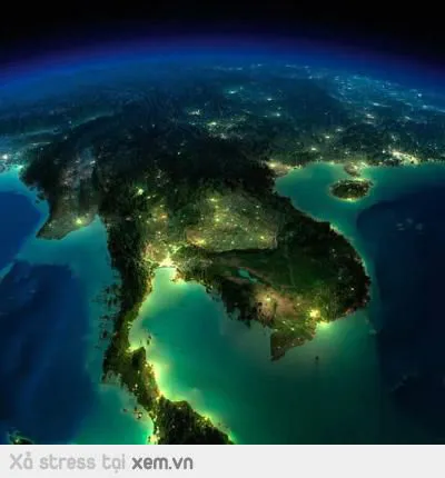 ภาพแสงไฟมุมสูงกรุงเทพฯ