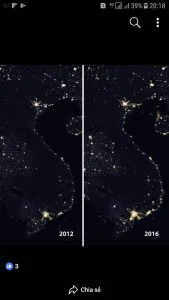 ภาพแสงไฟมุมสูงกรุงเทพฯ