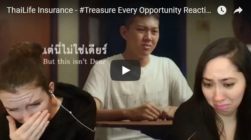 ความคิดเห็นต่างชาติเกี่ยวกับโฆษณาไทยประกันชีวิต "ทุกโอกาสมีค่า"