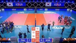 วอลเลย์บอลสาวไทยพ่ายเกาหลีใต้ 1-3 เซต ศึก VNL 2021 นัดที่ 2