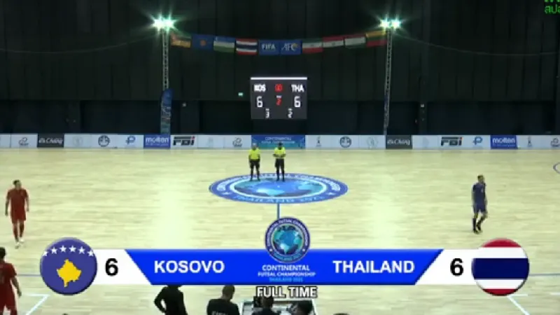 โต๊ะเล็กช้างศึกเจ๊าทีมโคโซโว 6-6 ศึก CONTINENTAL FUTSAL CHAMPIONSHIP THAILAND 2021