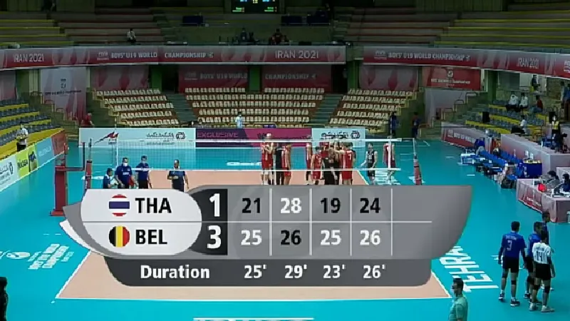 ทีมวอลเลย์บอลชายไทยแพ้เบลเยี่ยม 1-3 เซต ศึก U19 ชิงแชมป์โลก