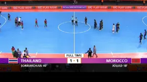 โต๊ะเล็กช้างศึกตีเสมอท้ายเกมโมร็อกโก 1-1 ศึกฟุตซอลโลก2021