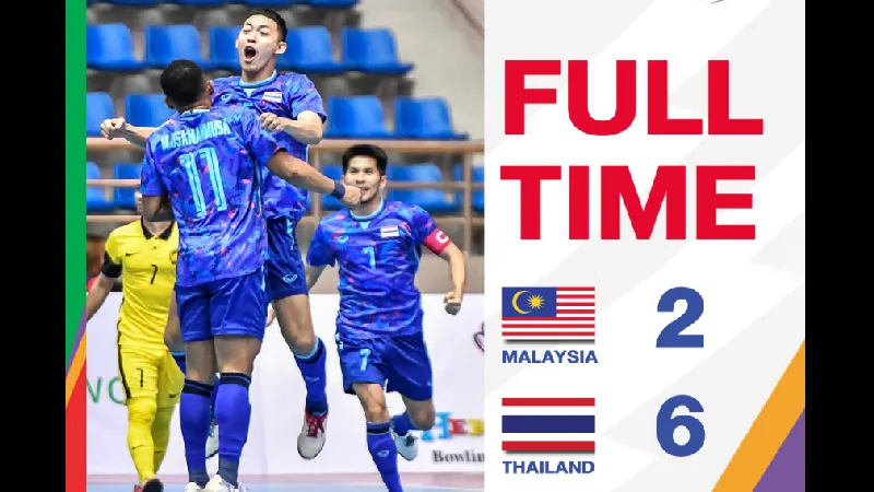 โต๊ะเล็กช้างศึกชนะมาเลเซีย 6-2 ประเดิมศึกฟุตซอลชายซีเกมส์ 2021