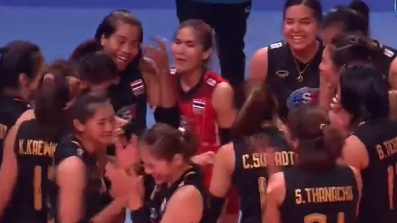 นักตบสาวไทยเฉือนเซอร์เบียสุดมัน 3-2 เซต ศึก VNL2022