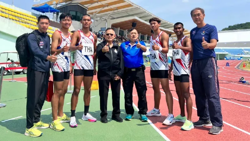ลมกรด 4X100 ม. ชาย เข้าที่ 1 รอบชิงฯ ที่เกาหลีใต้ แต่ไม่ผ่านการตัดตัวไปชิงแชมป์โลก (มีคลิป)