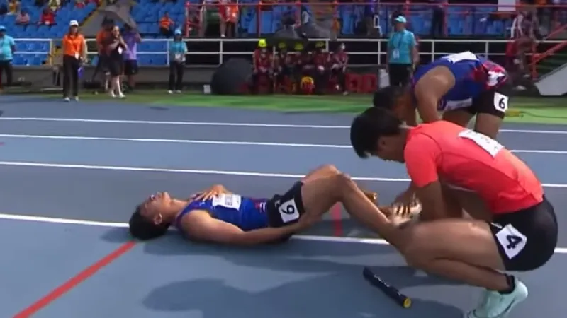 บิวเจ็บ ทีม 4x100 ไทย จบอันดับที่ 5 รอบคัดเลือกศึกเยาวชนโลก (คลิป)