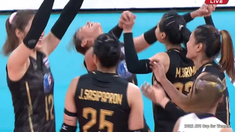 นักตบลูกยางสาวไทยชนะฟิลิปปินส์ 3-1 ทะลุรอบรองฯ ศึก AVC Cup 2022