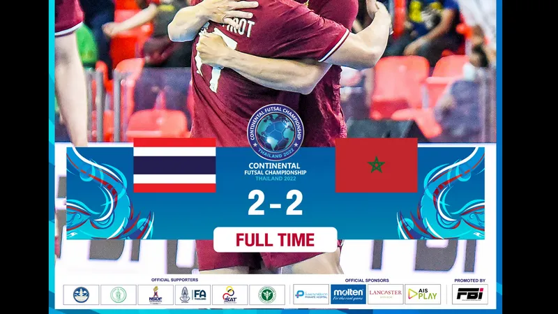 ไทยเจ๊าโมร็อคโก 2-2 ประเดิมศึกฟุตซอล