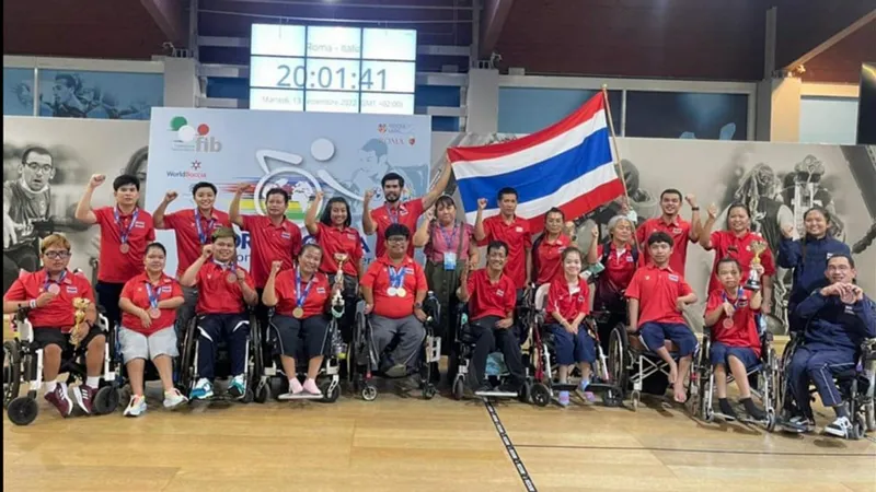 ทัพบอคเซียไทย คว้า 2 เหรียญทอง ศึก Rome 2022 World Boccia challenger