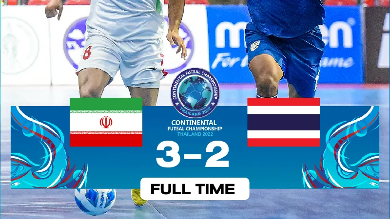 ฟุตซอลทีมชาติไทยพ่ายอิหร่านไปอย่างสุดมัน 2-3 ศึก CONTINENTAL Cup 2022