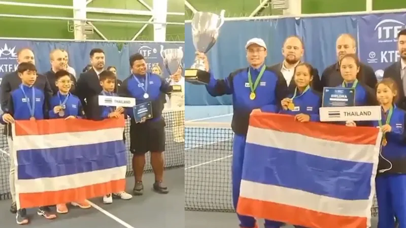 กระหึ่ม! ทีมเทนนิสหญิงไทย U12 คว้าแชมป์เอเชีย ส่วนทีมชายได้รองแชมป์
