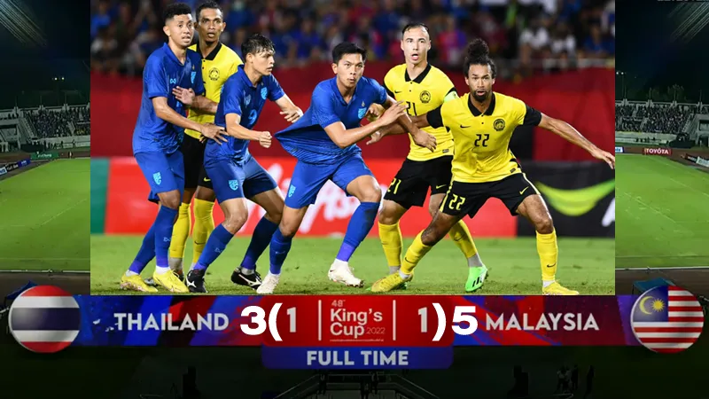 ทีมชาติไทยพ่ายจุดโทษมาเลเซีย 3-5 ศึกคิงส์ คัพครั้งที่ 48
