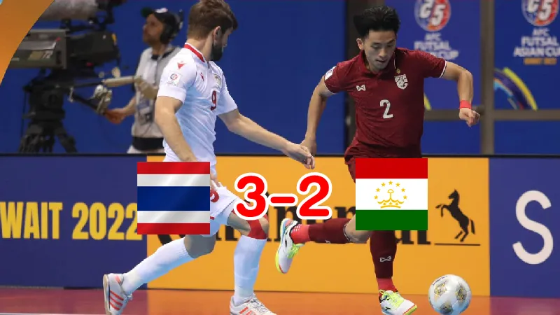 ฟุตซอลไทยพลิกแซงทาจิกิสถาน 3-2 ทะลุรอบรองฯ ศึกชิงแชมป์เอเชีย 2022