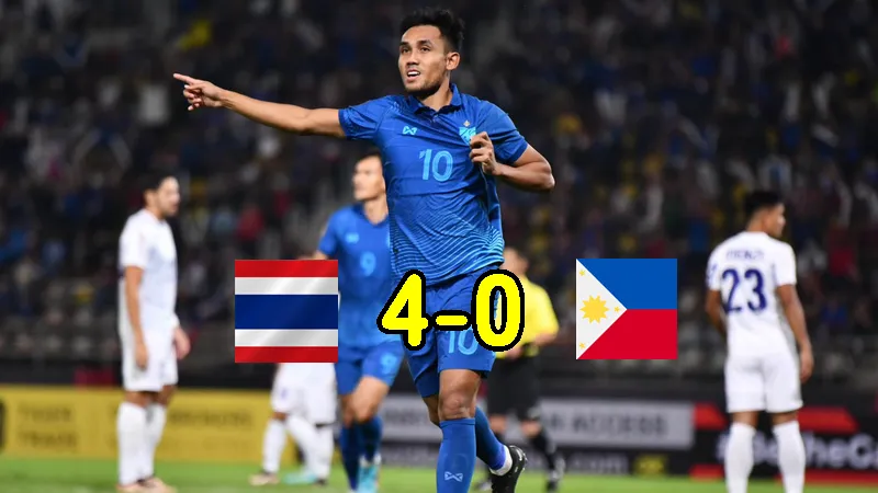 ทีมชาติไทยเปิดบ้านถล่มฟิลิปปินส์ 4-0 ศึกฟุตบอลชิงแชมป์อาเซียน 2022