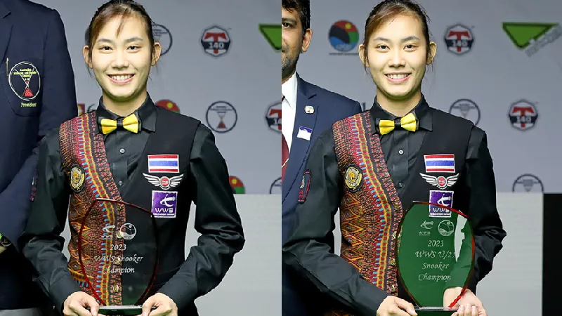 พลอย ขอนแก่นฟอร์มเฉียบ คว้าดับเบิ้ลแชมป์สนุกเกอร์หญิงที่ออสเตรเลีย