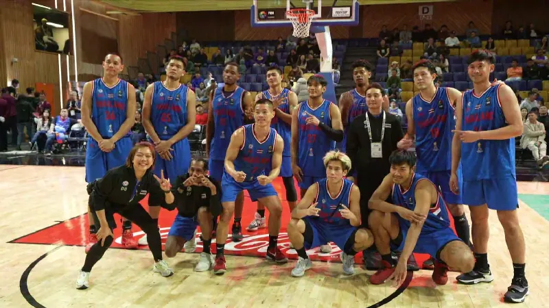 ทีมยัดห่วงชายไทยชนะสิงคโปร์ 78-60 ผ่านเข้าสู่รอบต่อไป ศึกฟีบ้า เอเชีย คัพ