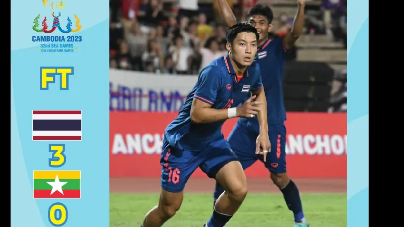 ไทย ชนะ เมียนมา 3-0 ทะลุชิงกับอินโด ศึกฟุตบอลชายซีเกมส์ 2023
