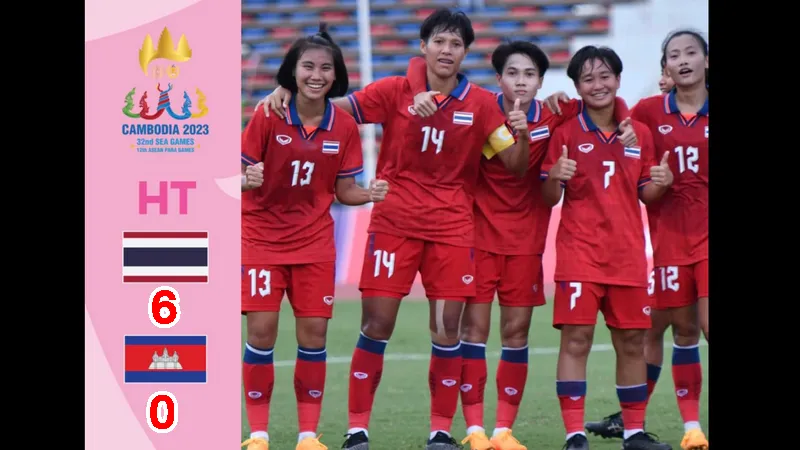 ชบาแก้วถล่มเจ้าภาพกัมพูชา 6-0 คว้าเหรียญทองแดงฟุตบอลหญิงซีเกมส์2023